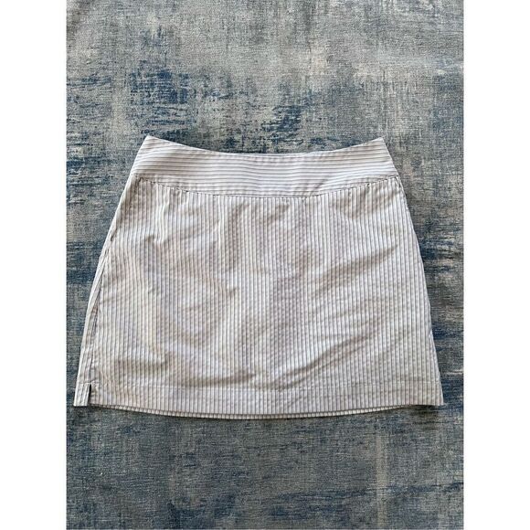 Adidas Off White Blue Yellow Stripe Clima Cool Athletic Tennis Skort Size 2 - Picture 1 of 8